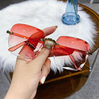 Rimless Square Sunglasses For Women