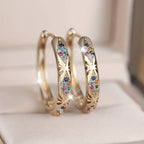 Cross-border Light-luxury Copper-gold-plated Stud Earrings