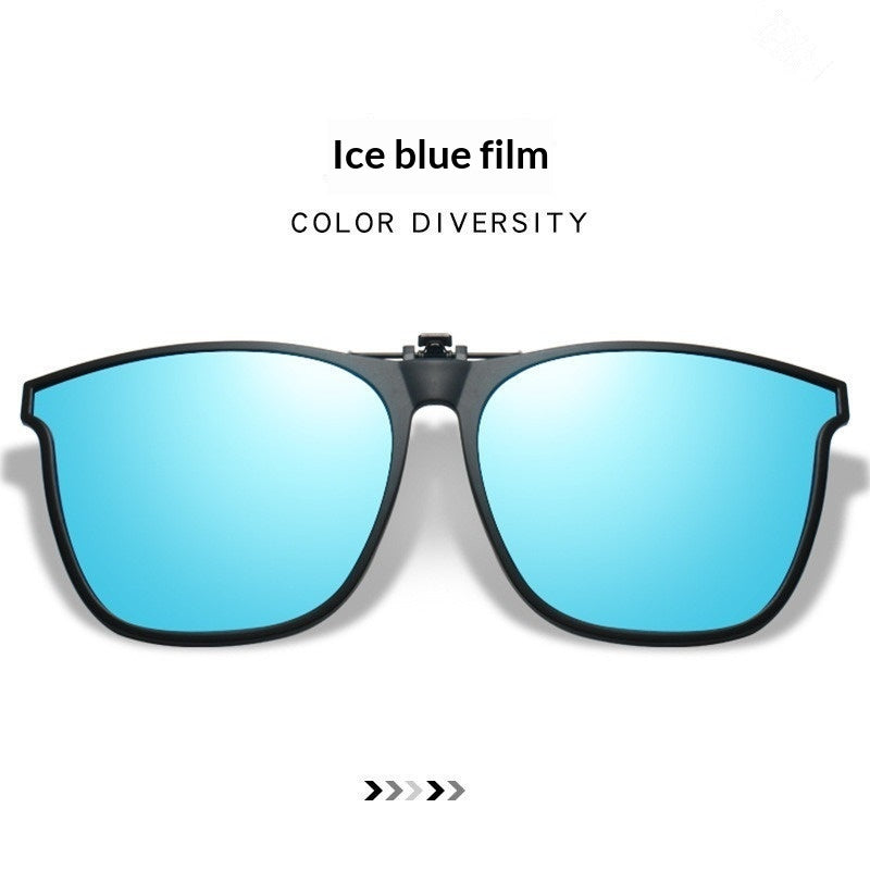 Ultra-light UV-protective Clip-on Sunglasses That Flip Up Compatible With Myopia Glasses