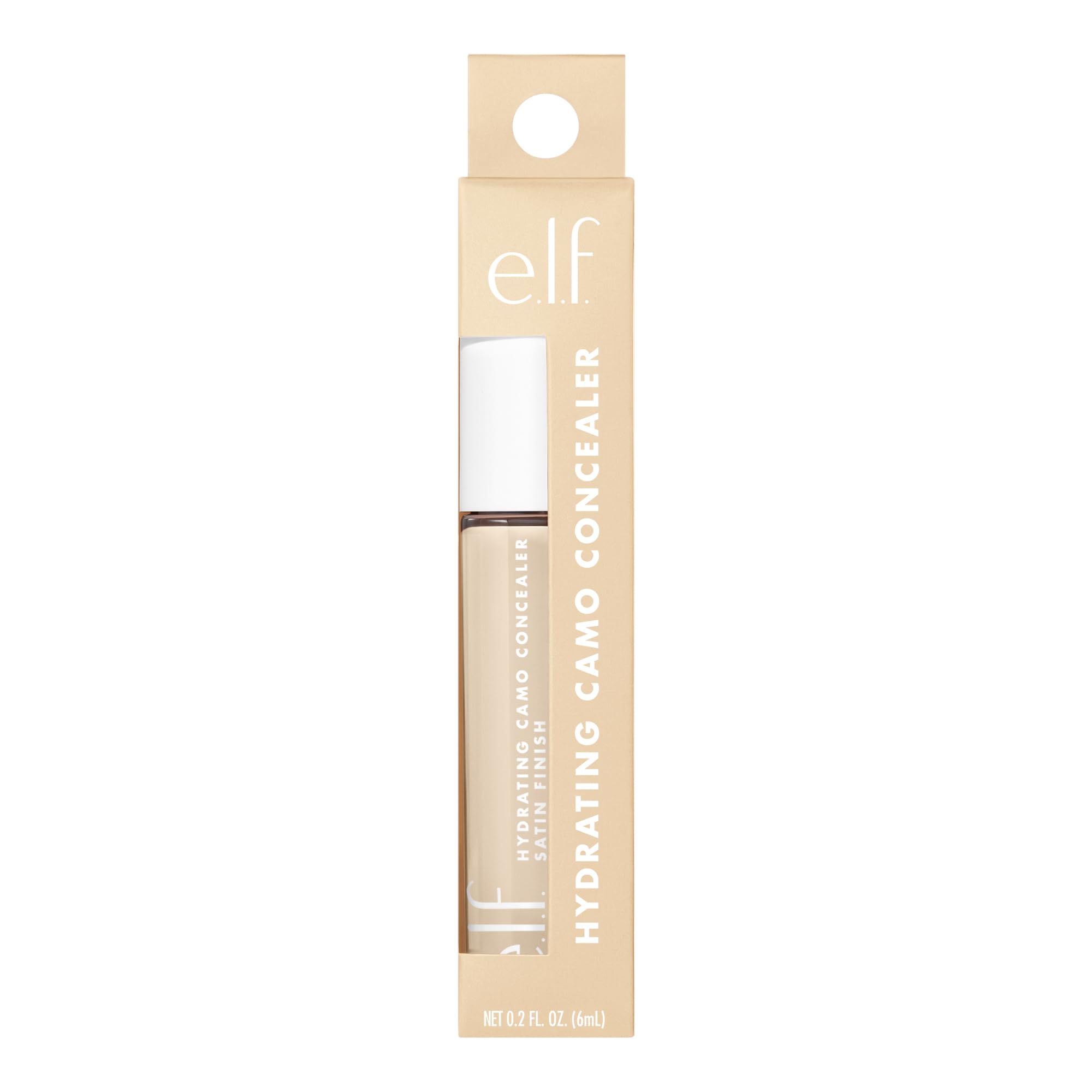 e.l.f. Hydrating Camo Concealer, Lightweight, Full Coverage, Long Lasting 0.20 Fl Oz