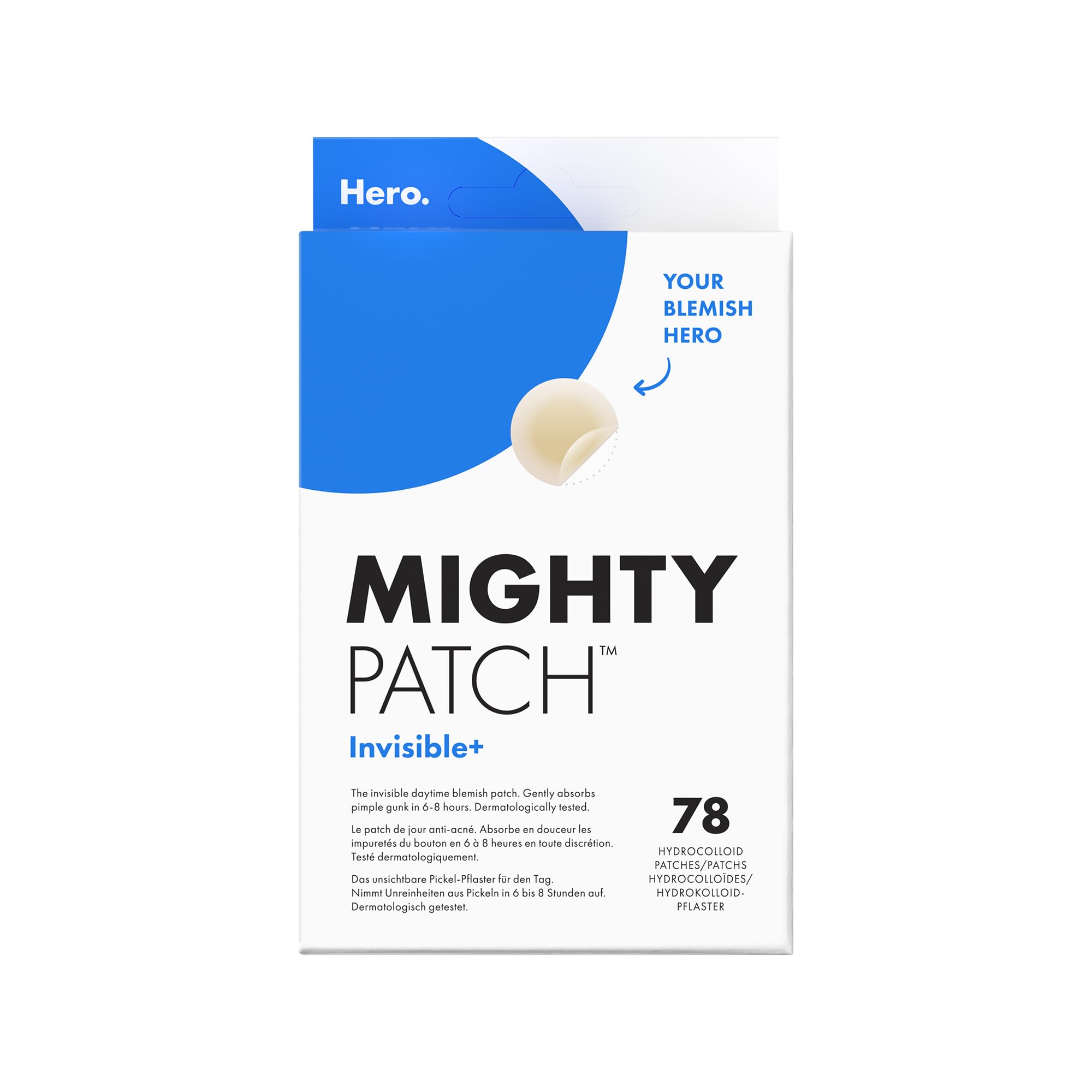 Hero Mighty Patch Day & Night, Hydrocolloid Pimple Patches (24 Pack)