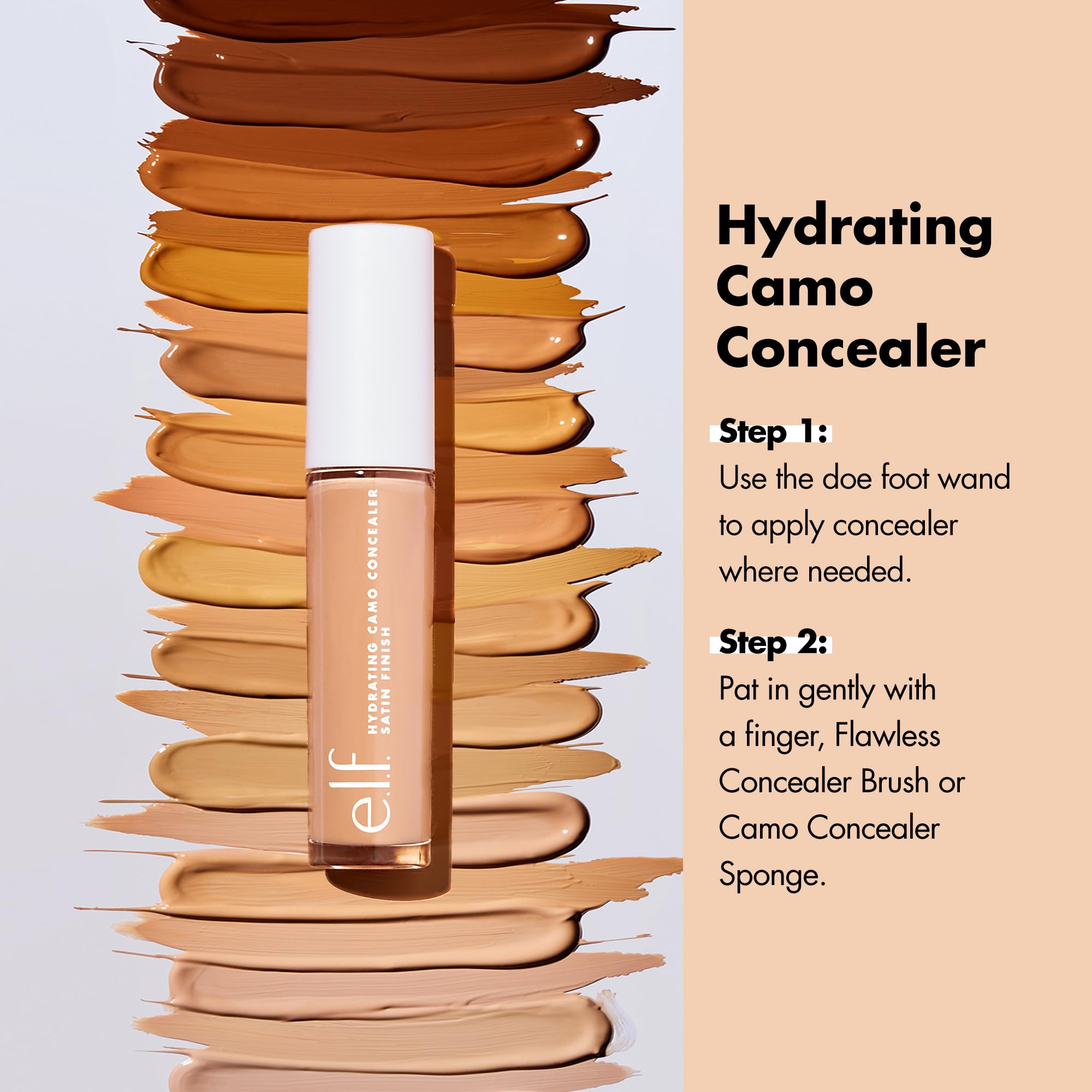 e.l.f. Hydrating Camo Concealer, Lightweight, Full Coverage, Long Lasting 0.20 Fl Oz