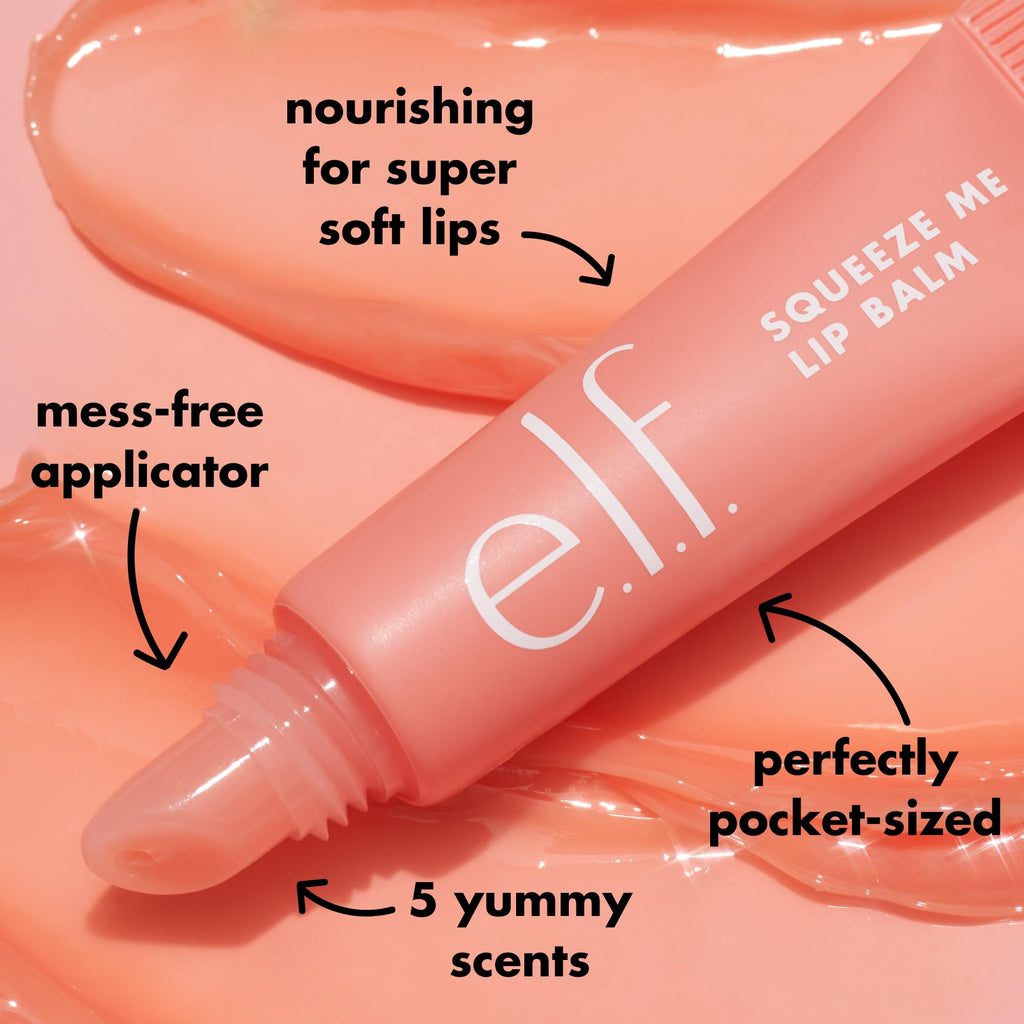 e.l.f. Squeeze Me Lip Balm, Hydrating Tinted Balm with Hyaluronic Acid – Vanilla Frosting