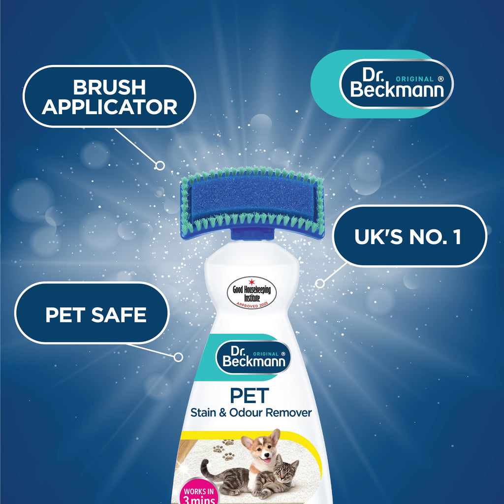 Dr. Beckmann Pet Stain & Odour Remover with Applicator Brush – 650ml