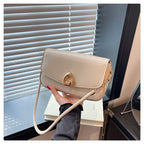 AutumnWinter Soft-Texture Retro Chic Large-Capacity Minimalist Small Square ShoulderCrossbody Bag