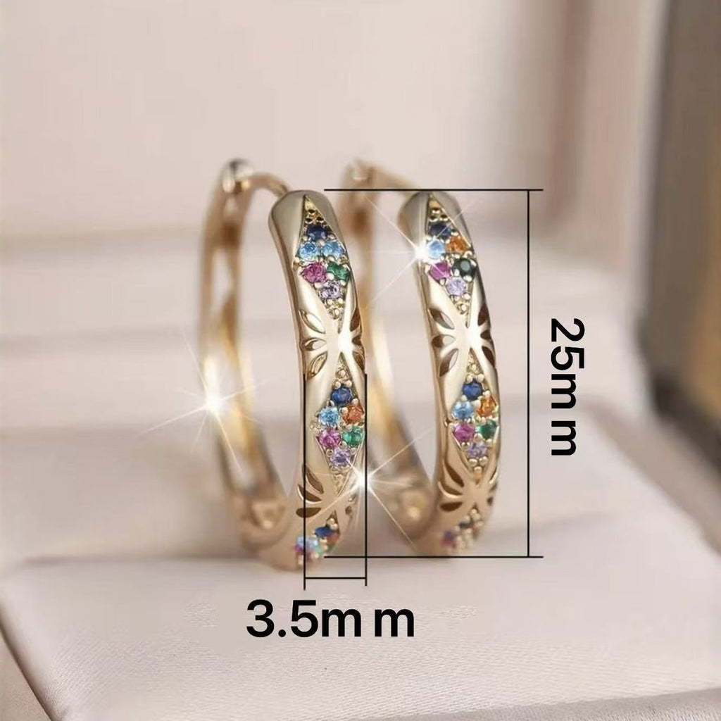 Cross-border Light-luxury Copper-gold-plated Stud Earrings