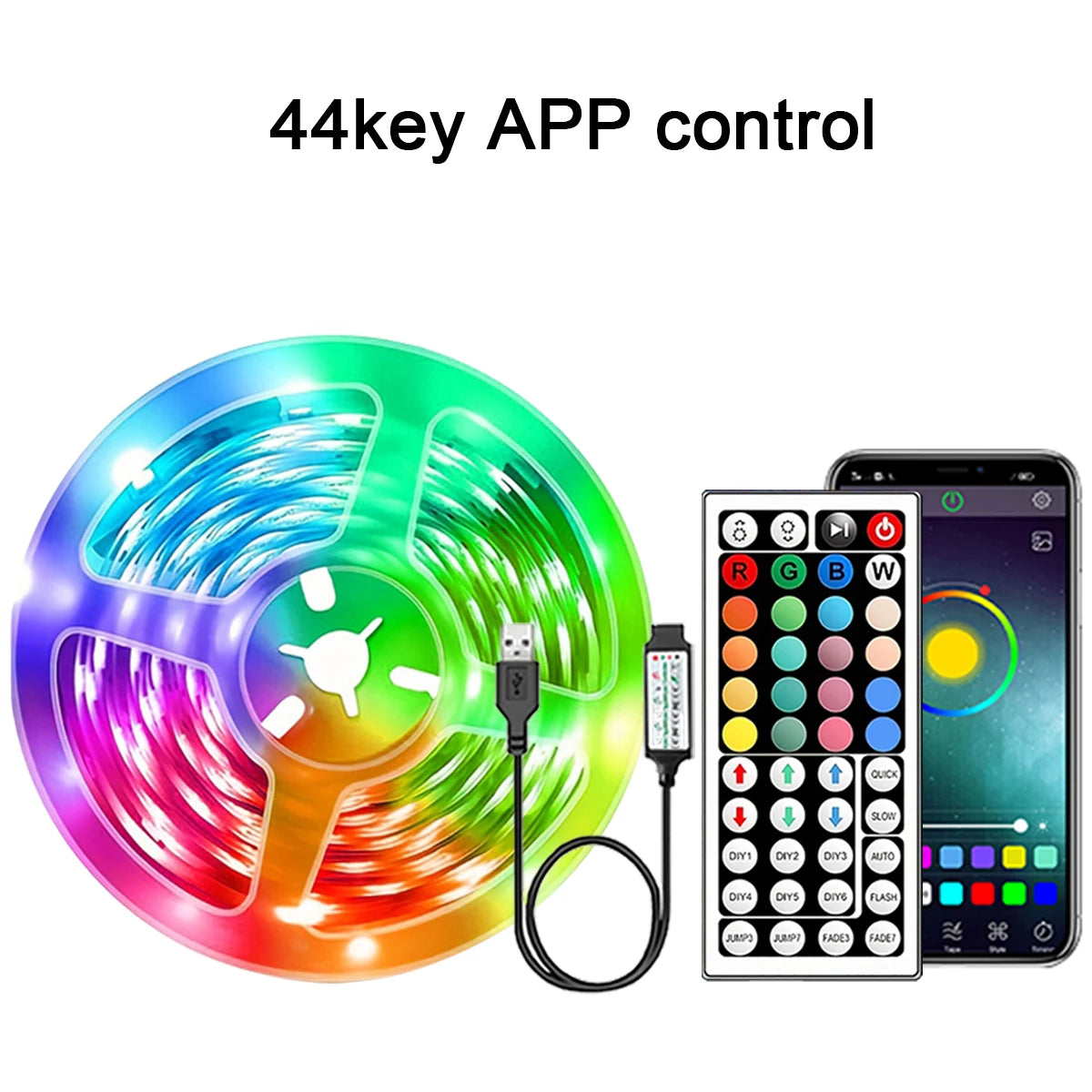 RGB LED Strip Lights with App Control – 5m/10m/20m/30m
