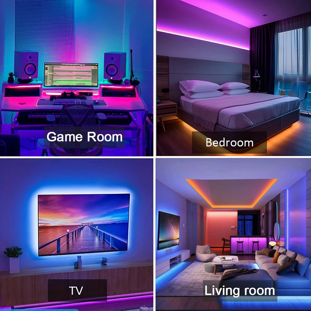 RGB LED Strip Lights with App Control – 5m/10m/20m/30m