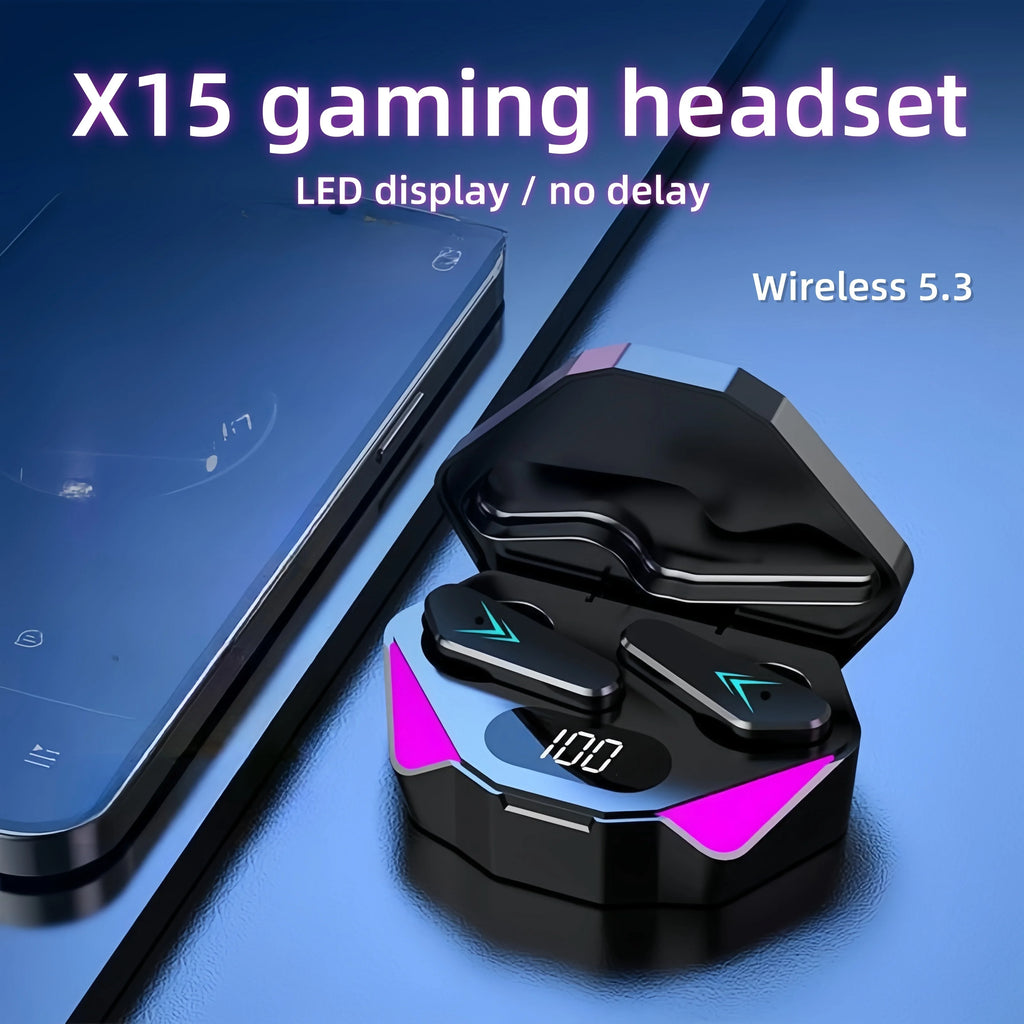 X15 TWS Bluetooth Earbuds – LED Display | Noise Cancelling