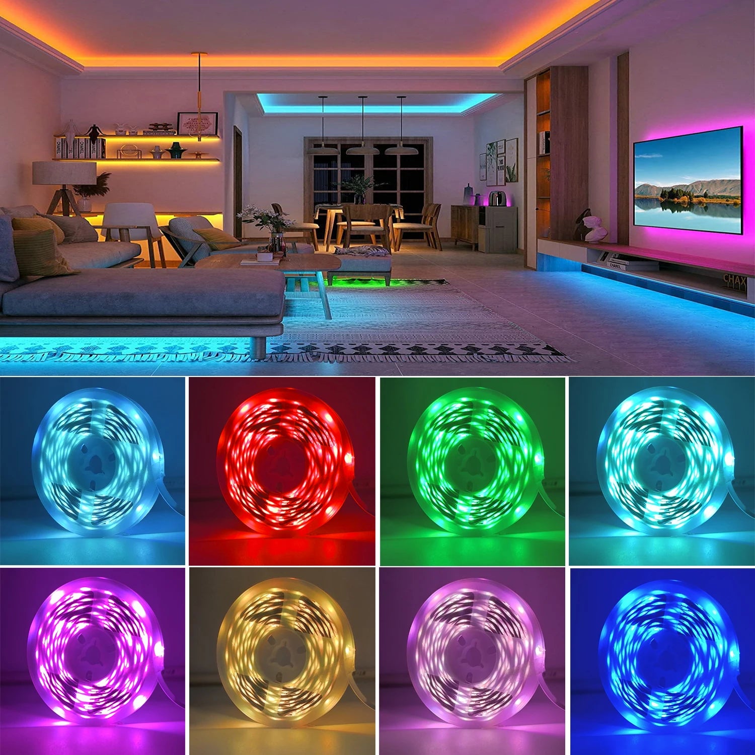 RGB LED Strip Lights with App Control – 5m/10m/20m/30m