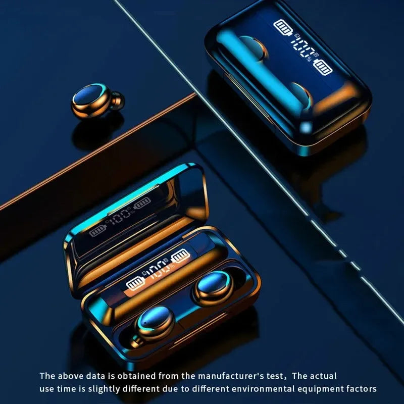 F9 TWS Wireless Earphones – Bluetooth earbuds with LED display
