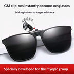 Ultra-light UV-protective Clip-on Sunglasses That Flip Up Compatible With Myopia Glasses
