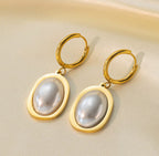Fashionable Non-fading Heart-shaped Necklace Simple Vintage Titanium Steel Earrings