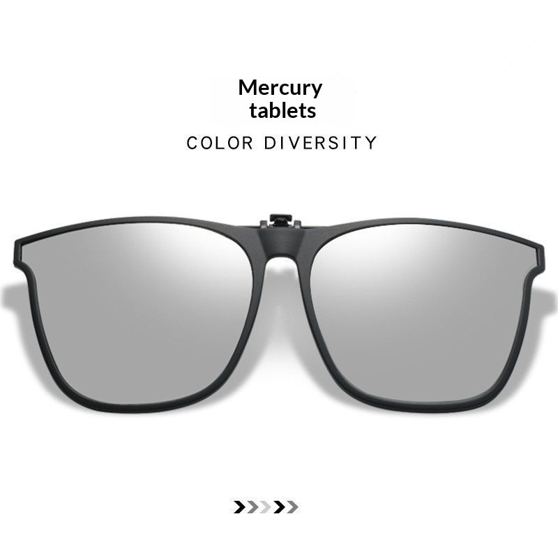 Ultra-light UV-protective Clip-on Sunglasses That Flip Up Compatible With Myopia Glasses