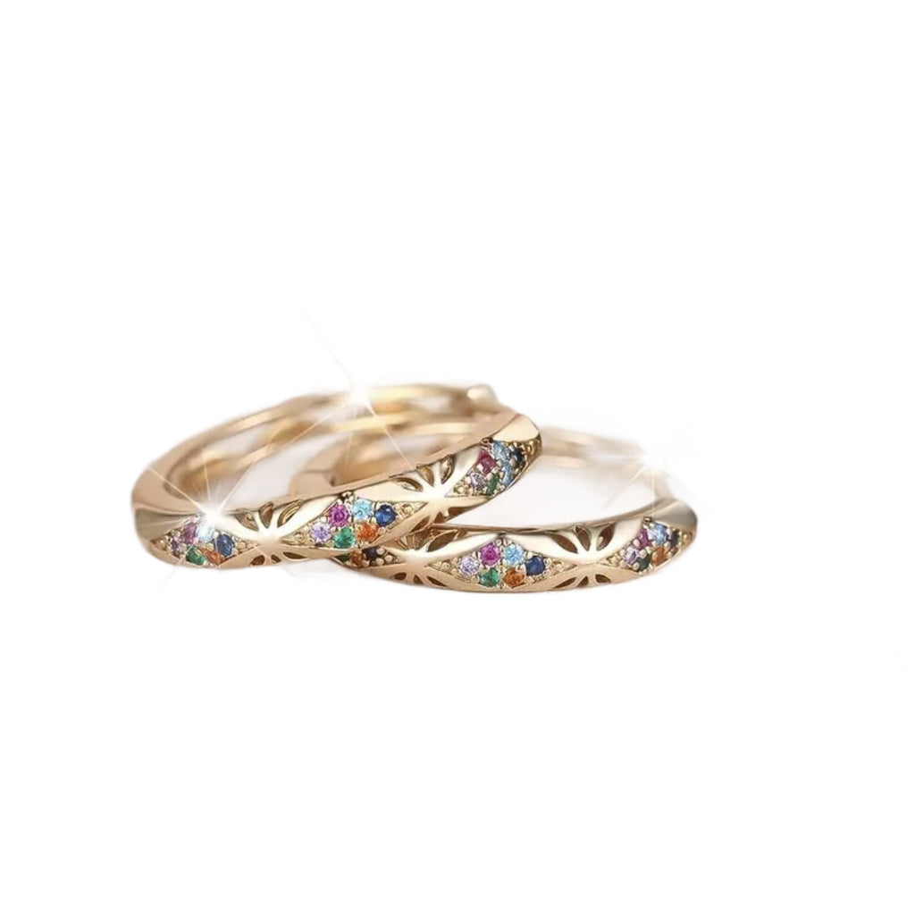 Cross-border Light-luxury Copper-gold-plated Stud Earrings