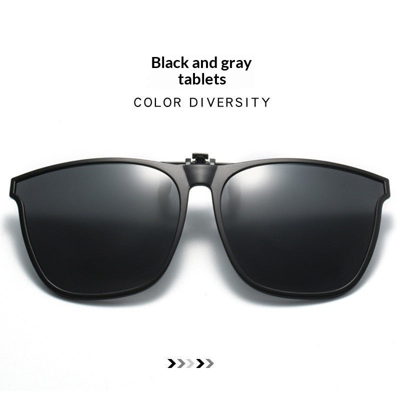 Ultra-light UV-protective Clip-on Sunglasses That Flip Up Compatible With Myopia Glasses