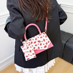 Strawberry Square Bag Casual Commuter Crossbody Bag