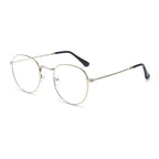 HD Anti-blue Ray Fashion Round Frame Metal Sunglasses
