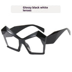 Cat's Eye Polygon Large Rim Sunglasses Female