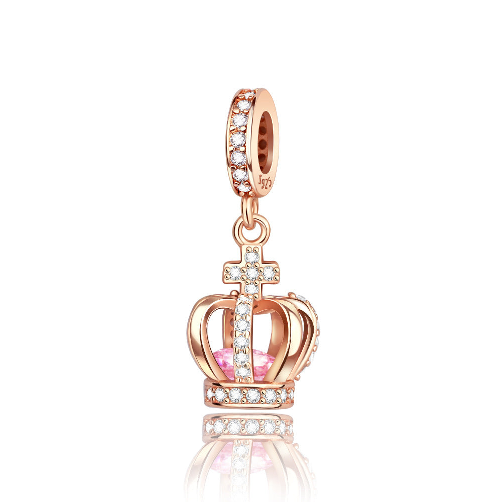 Copper-Plated Silver Dating Travel Camera Tower DIY Pendant