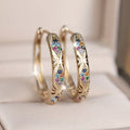 Cross-border Light-luxury Copper-gold-plated Stud Earrings