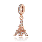 Copper-Plated Silver Dating Travel Camera Tower DIY Pendant