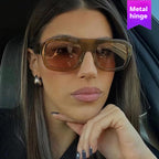 Single Bridge Large Frame Square Sunglasses