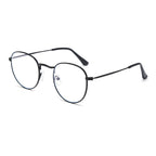 HD Anti-blue Ray Fashion Round Frame Metal Sunglasses
